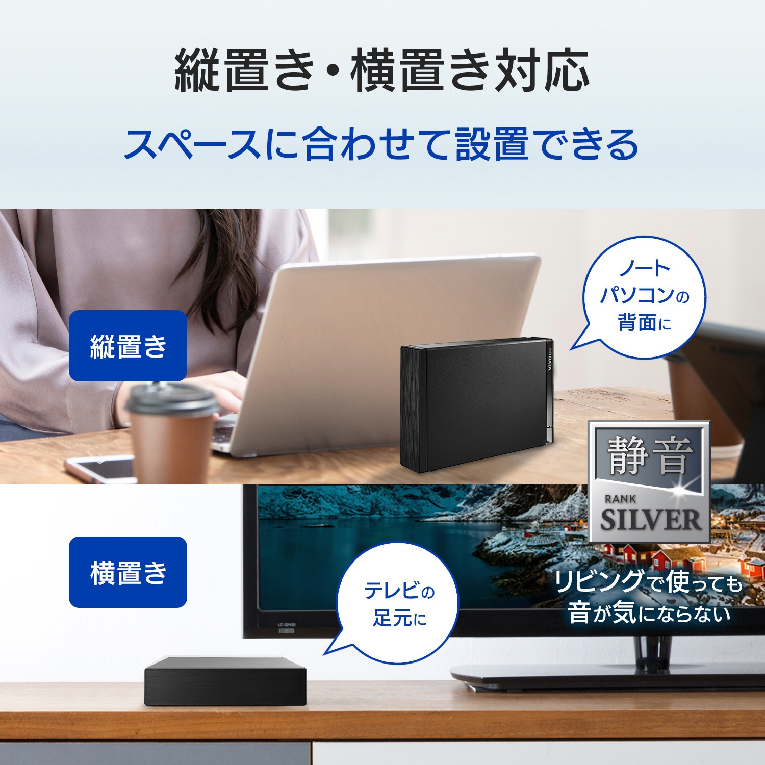 EX-HDD8UT テレビ録画&パソコン両対応 外付けハードディスク I ・O