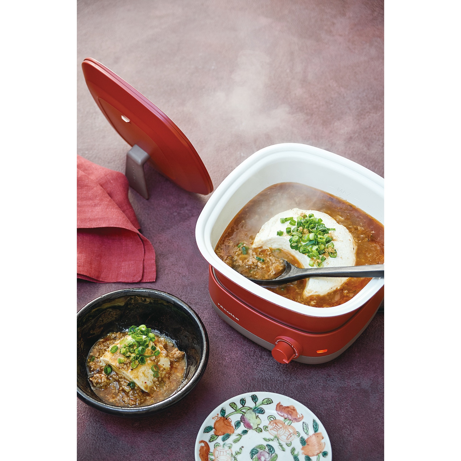 RPD-4(R) ポットデュオ キャレ recolte(レコルト) 容量1.3L レッド色