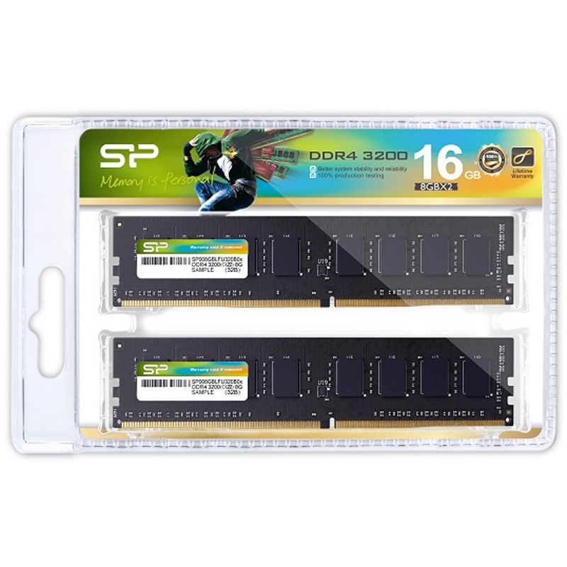 SP016GBLFU320B22 DRAMデスクトップ用 DDR4-3200 2枚組 シリコンパワー