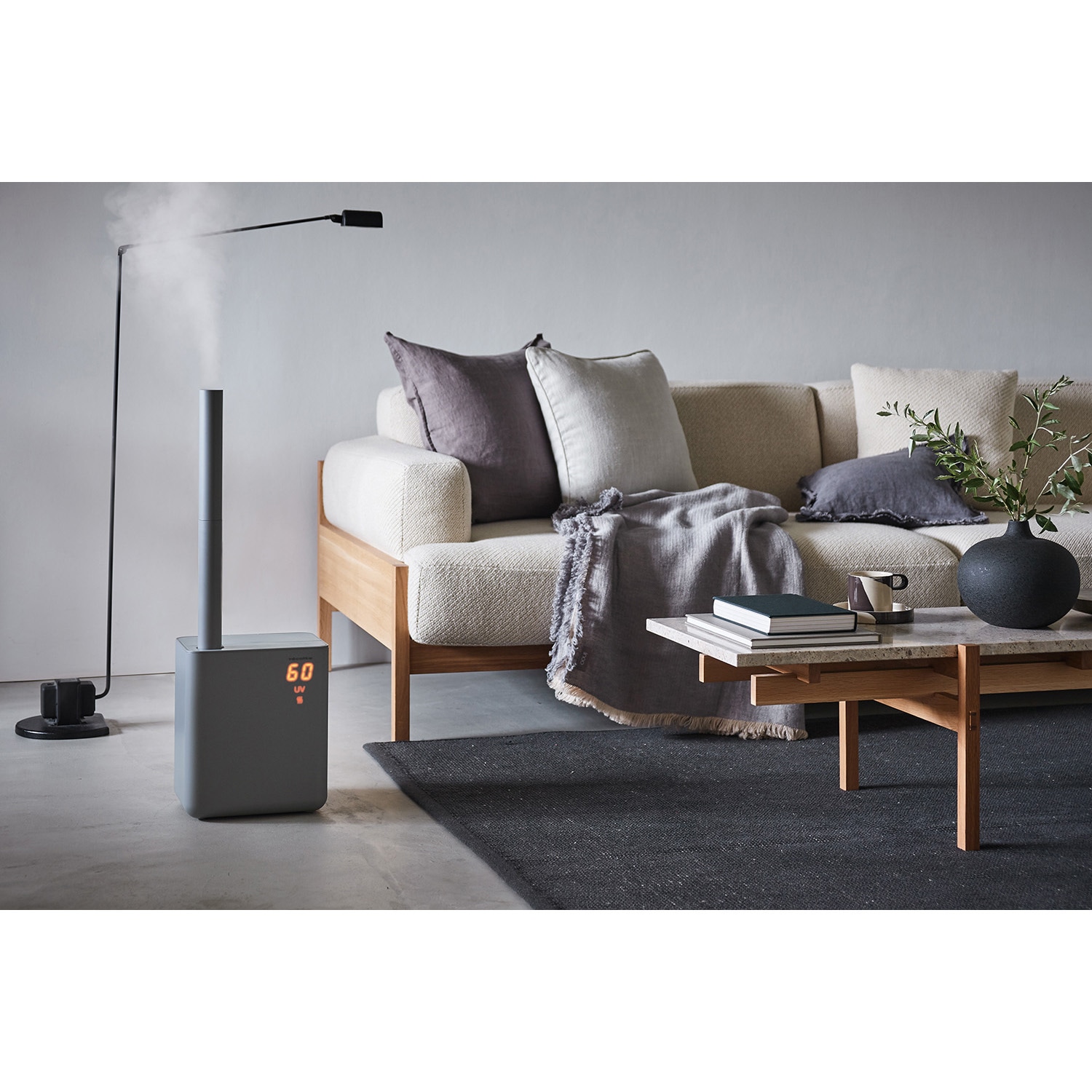 RHF-1(GY) UVハイブリッド式加湿器 1台 recolte(レコルト) 【通販