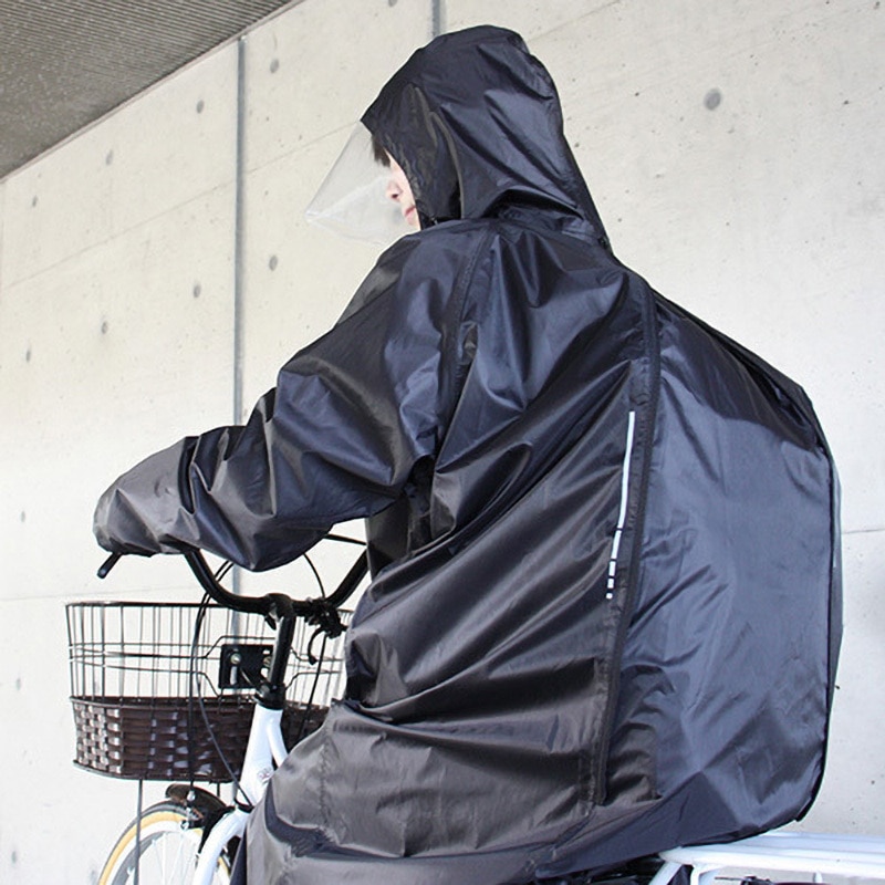50818 リュック背負えるレインコート サギサカ(SAGISAKA) ブラック色