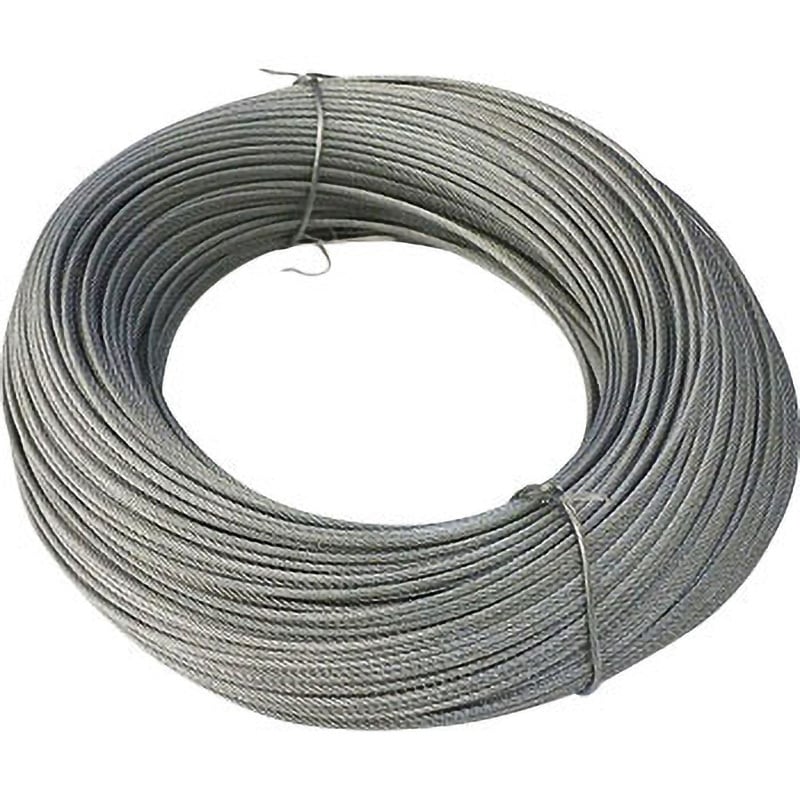 アウトワイヤーロープ 下谷金属 長さ200m 6×7 ロープ径3mm - 【通販