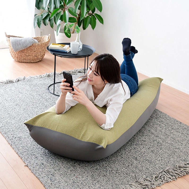 BS42-1465(HB/GY) ビーズソファ YAMAZEN(山善) ヘリンボーン・グレー色