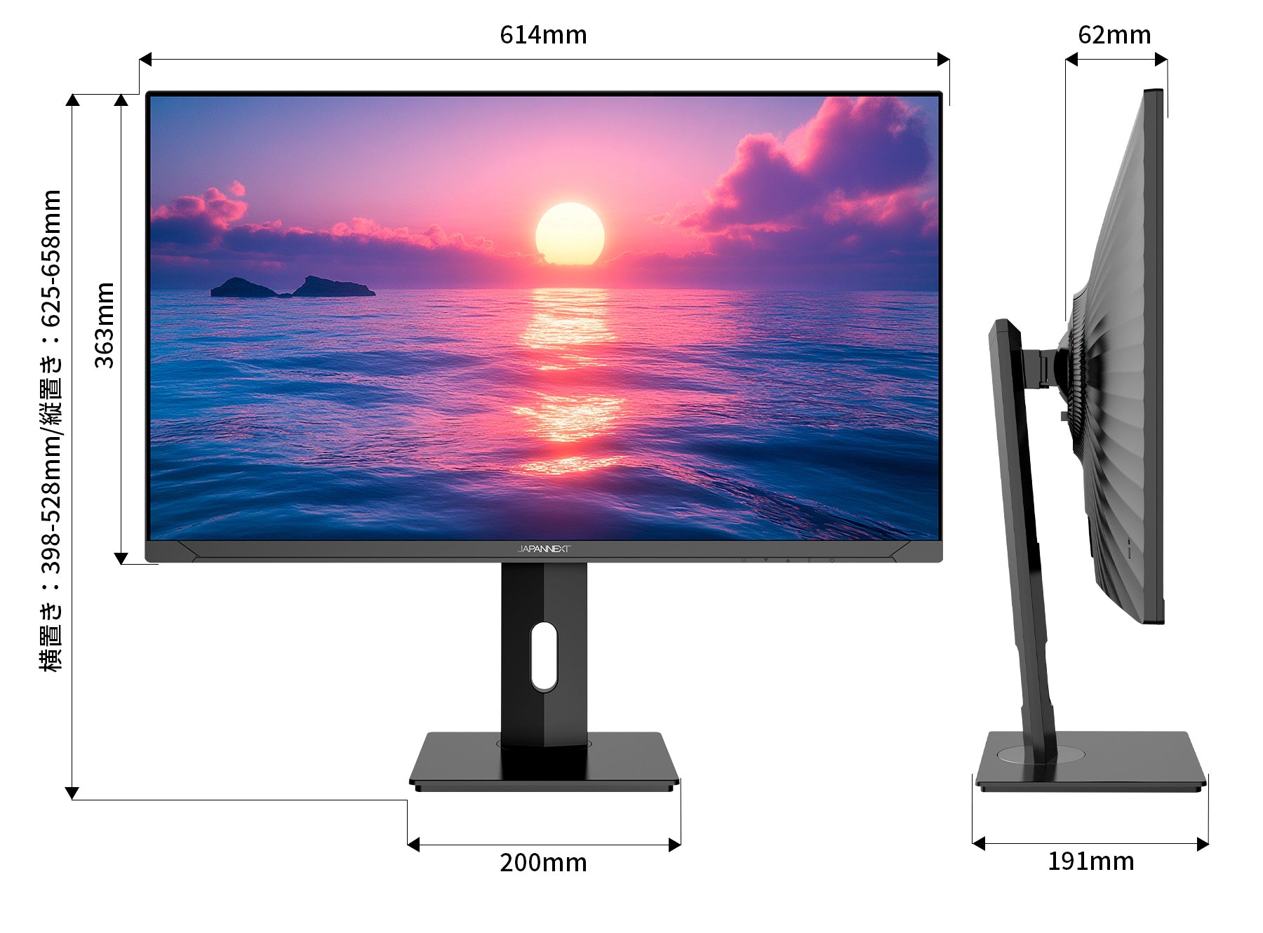 JAPANNEXT 27インチ IPSパネル搭載 4K(3840x2160)解像度 液晶モニター