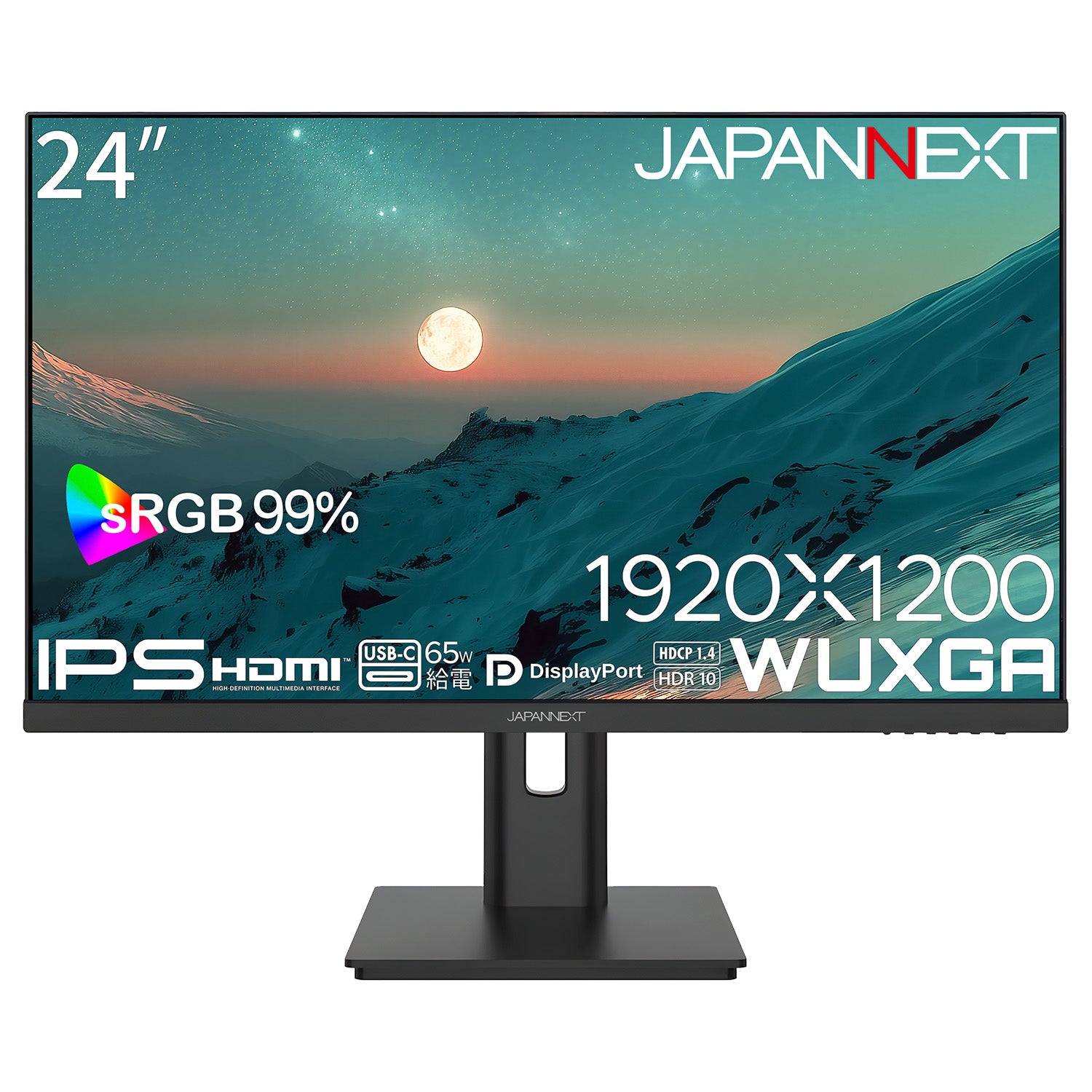 JAPANNEXT 24インチ IPSパネル搭載 WUXGA(1920x1200)解像度 液晶