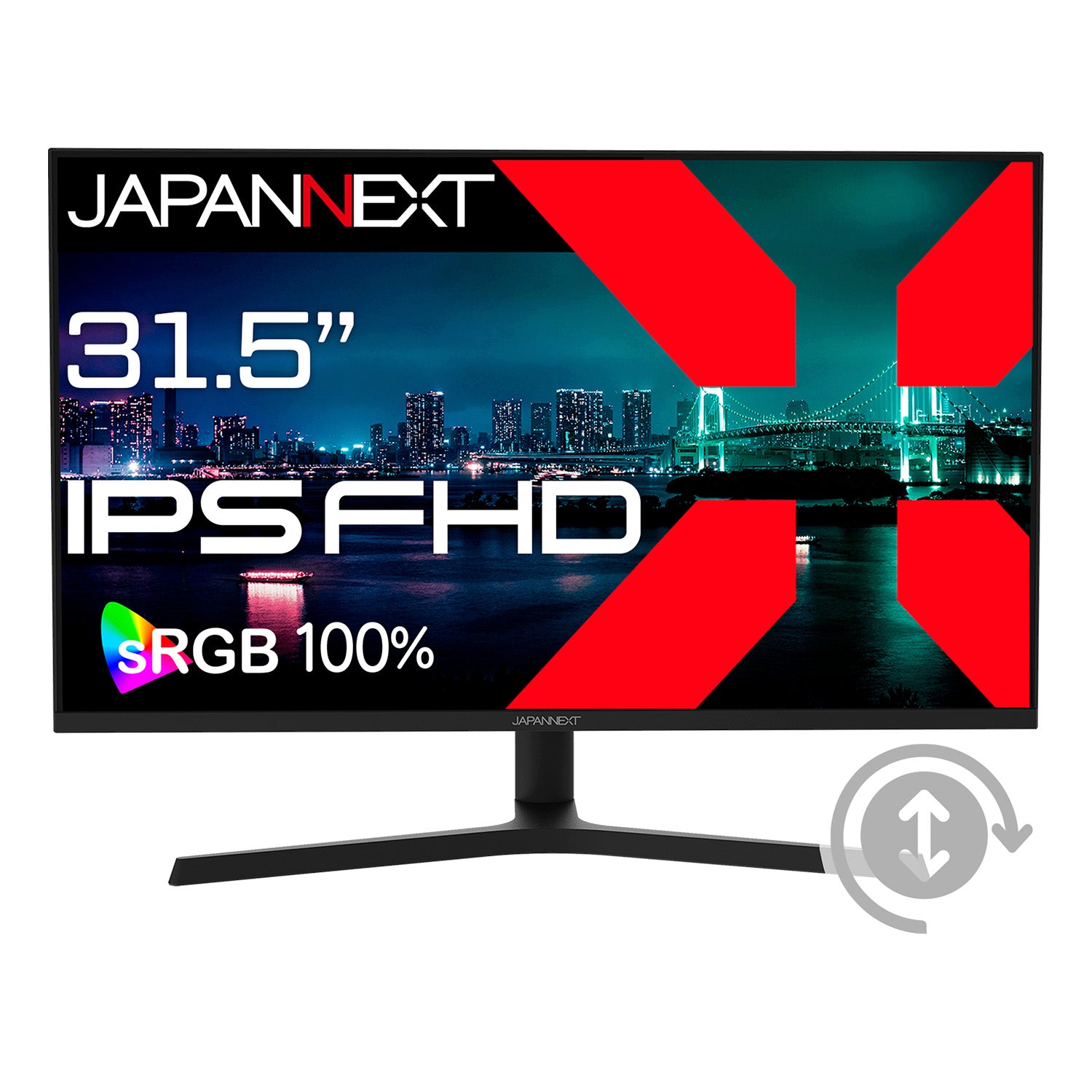 JAPANNEXT 31.5インチ IPSパネル搭載 フルHD(1920x1080)解像度 液晶