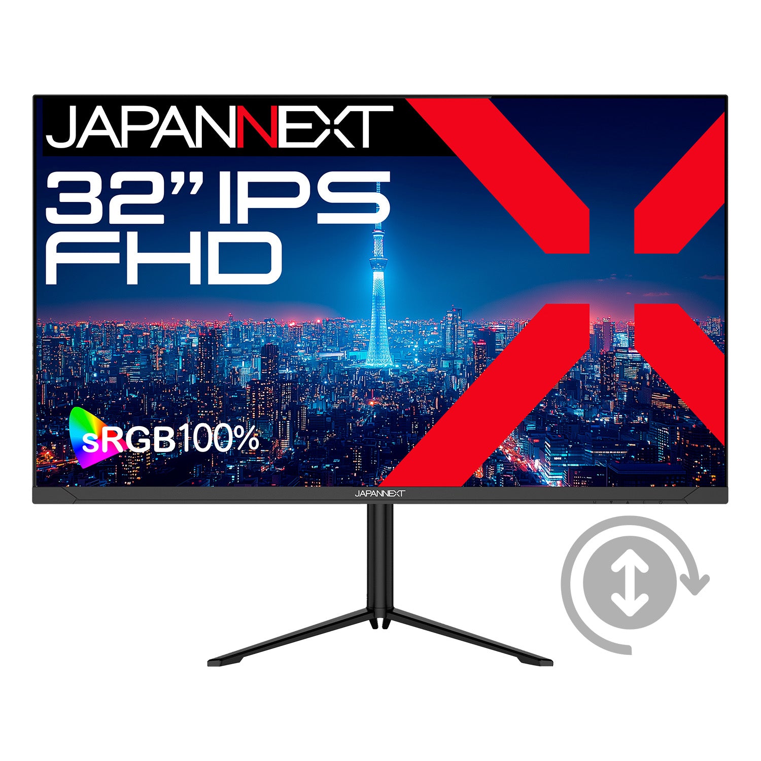 JAPANNEXT 32インチ IPSパネル搭載 フルHD(1920x1080)解像度 液晶