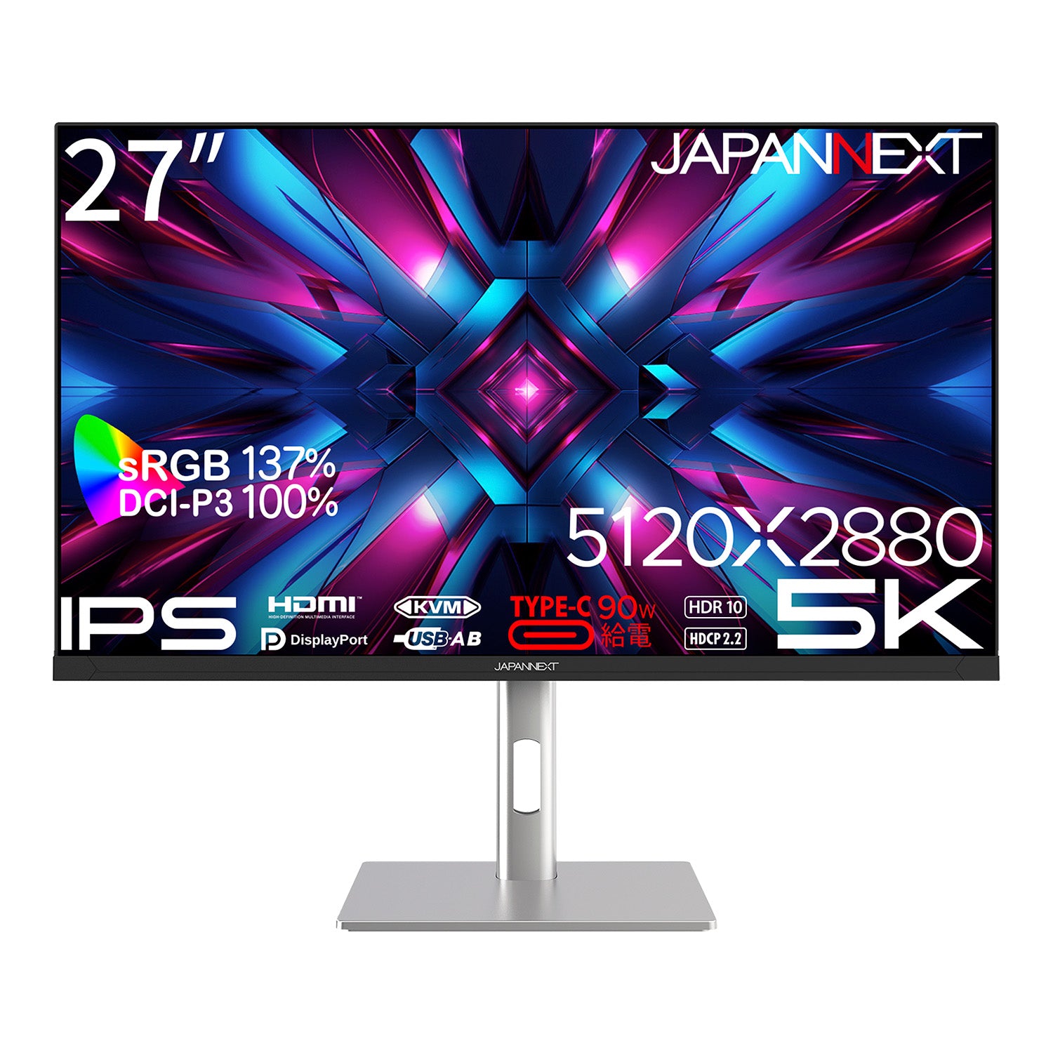 JAPANNEXT 27インチ IPSパネル搭載 5K(5120x2880)解像度 液晶モニター