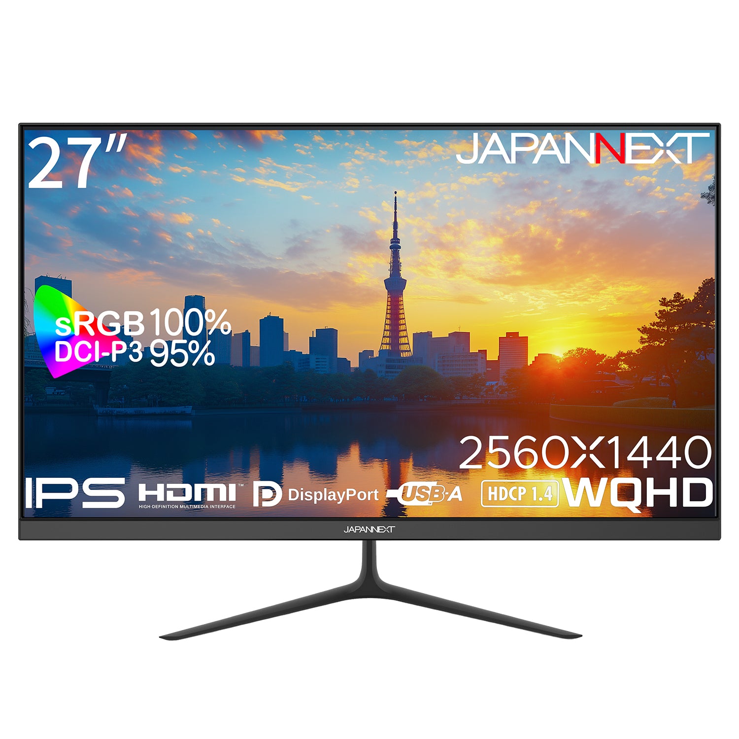Amazon.co.jp限定】JAPANNEXT 27インチ IPSパネル搭載 WQHD(2560x1440