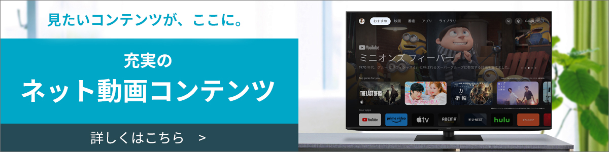 ネットサービス | AQUOS 4K DL1ライン | テレビ：シャープ
