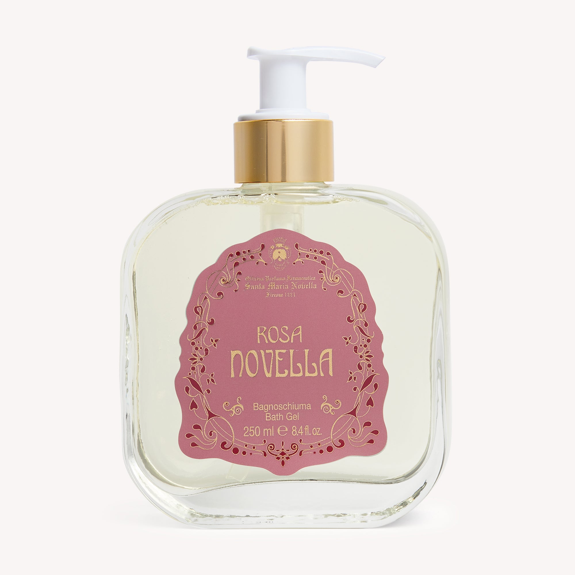 リキッドソープ ローザノヴェッラ ガラス瓶 250ml｜サンタ・マリア