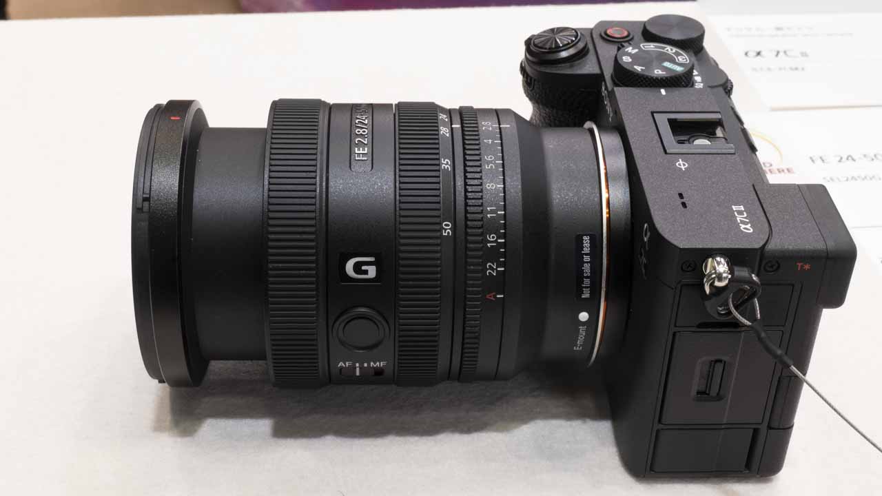 ソニー、新製品｢FE 24-50mm F2.8 G｣展示。コンパクトで高性能な常用F2