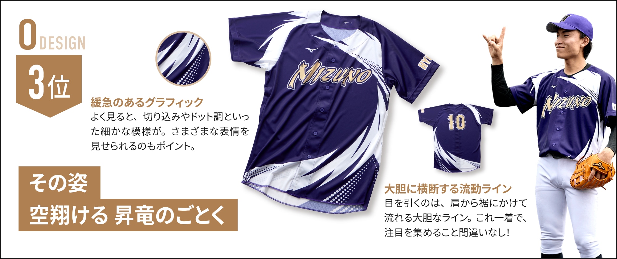 より軽く、デザインも豊富「ミズノ昇華ユニフォーム」｜野球｜ミズノ