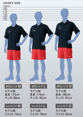 テニス／ソフトテニス／バドミントンサイズ表