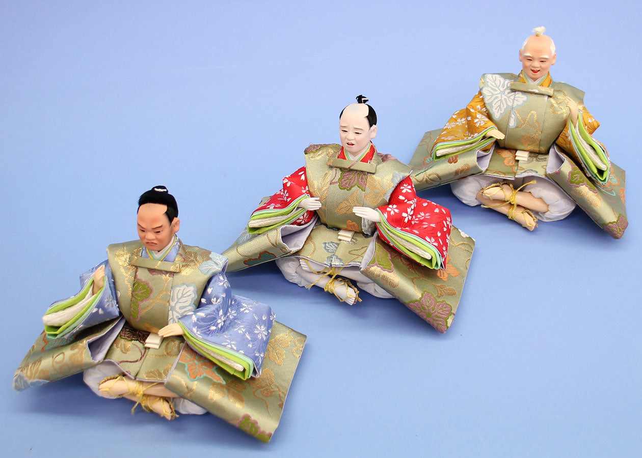 未使用品 京雛 特選 6寸 二條 勝翠作 雛人形 11体 官女 五人囃子 仕丁