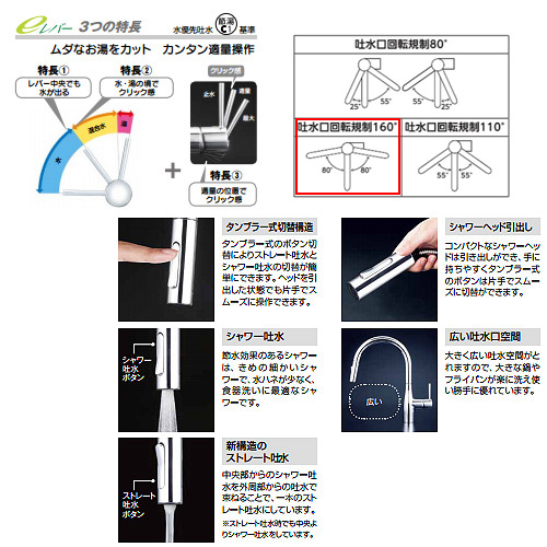 KM6061EC｜KVKキッチン用蛇口 KM6061シリーズ[台][シングルレバー混合水栓]