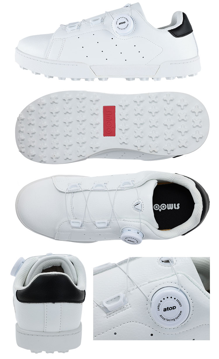 毎日発送】ゴルフシューズ メンズ OOWLS 本格ダイヤル式 スパイクレス