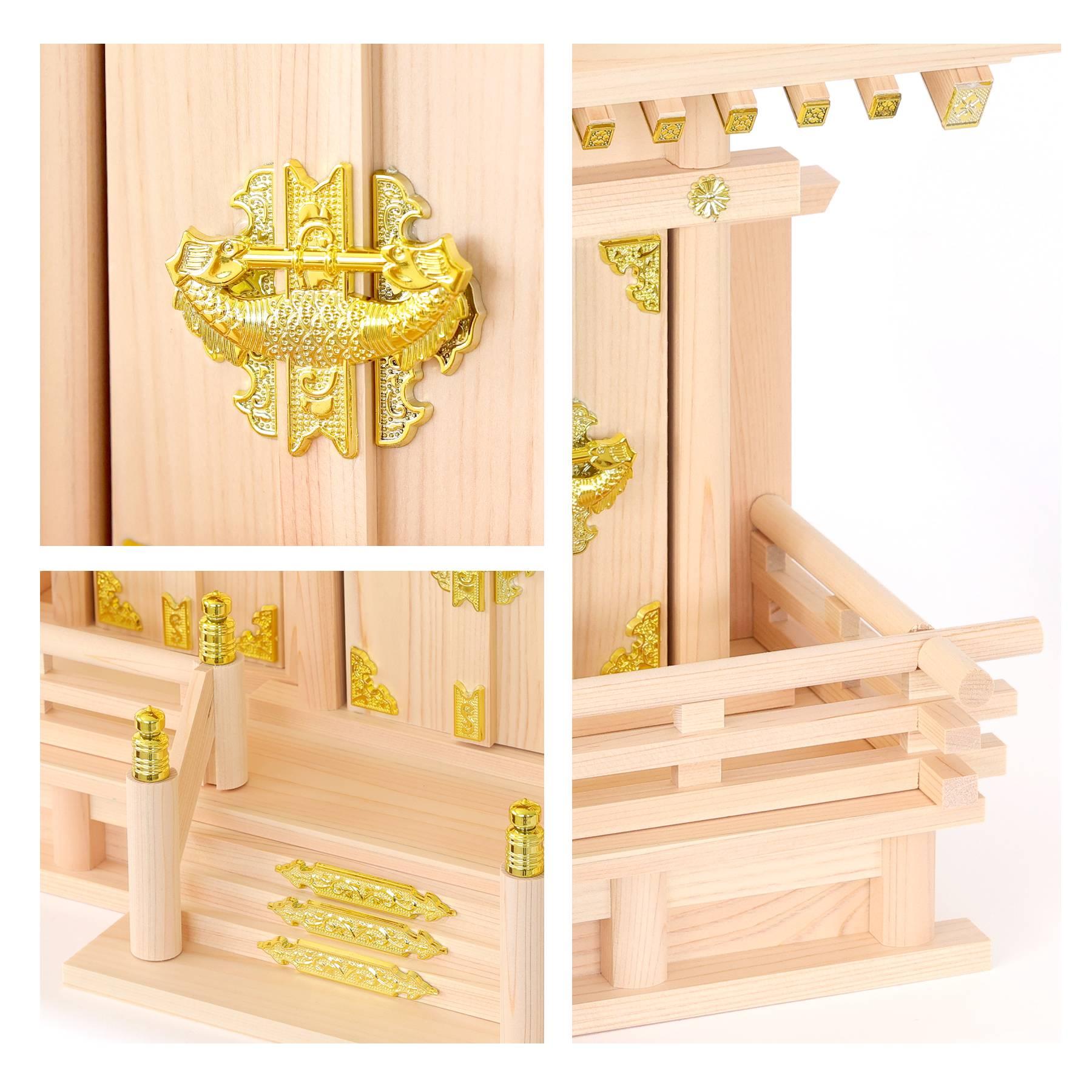 組み勾欄 屋根違い 三社 神棚｜神棚・神具 やまこう【公式オンライン