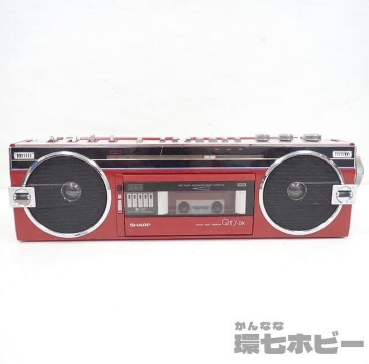 K) 美品 SHARP シャープ ラジカセ QT-P8R 赤 希少 シャープ QT-P8R