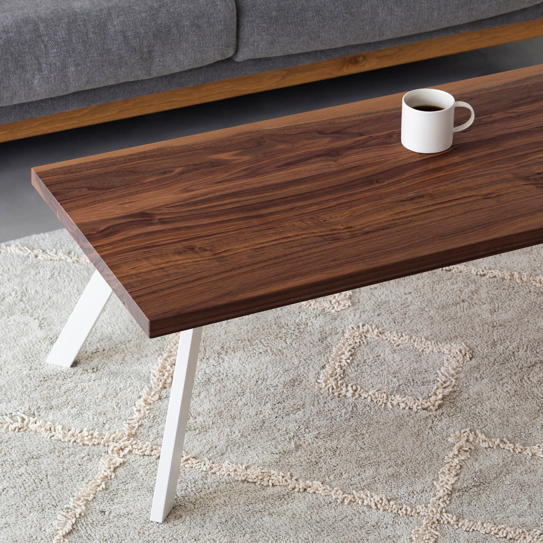 THE LOW TABLE / 無垢 ウォルナット × White Steel – KANADEMONO