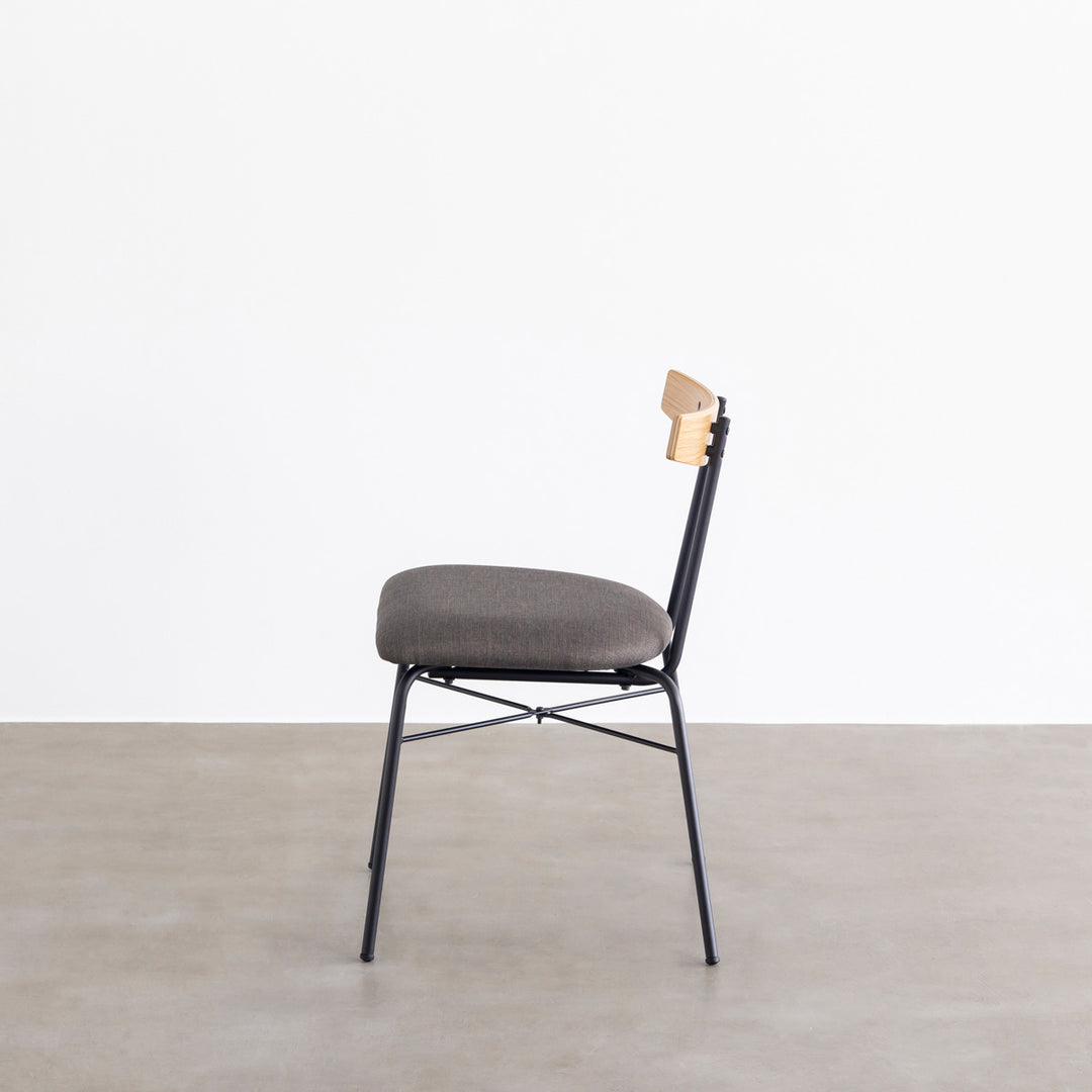 Natural-Industrial ダイニングチェア アイアン脚 Grayish – KANADEMONO