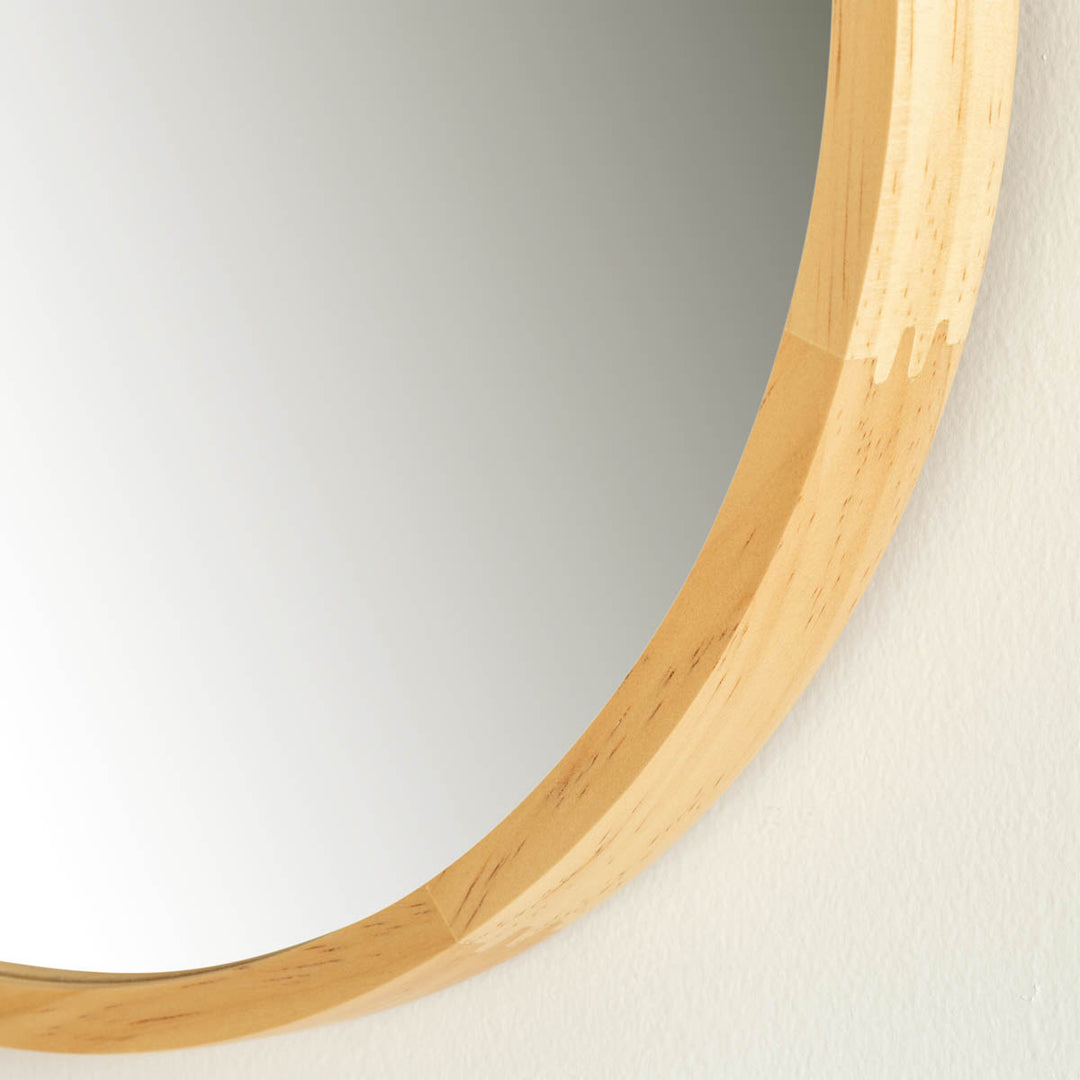 パイン無垢材 ラウンド ウォールミラー – KANADEMONO