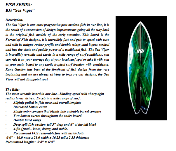 Fish Series | Kane Garden Surfboards