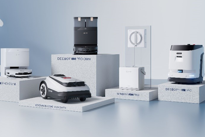 エコバックス、水拭きモップ常時洗浄するロボット掃除機DEEBOT - 家電