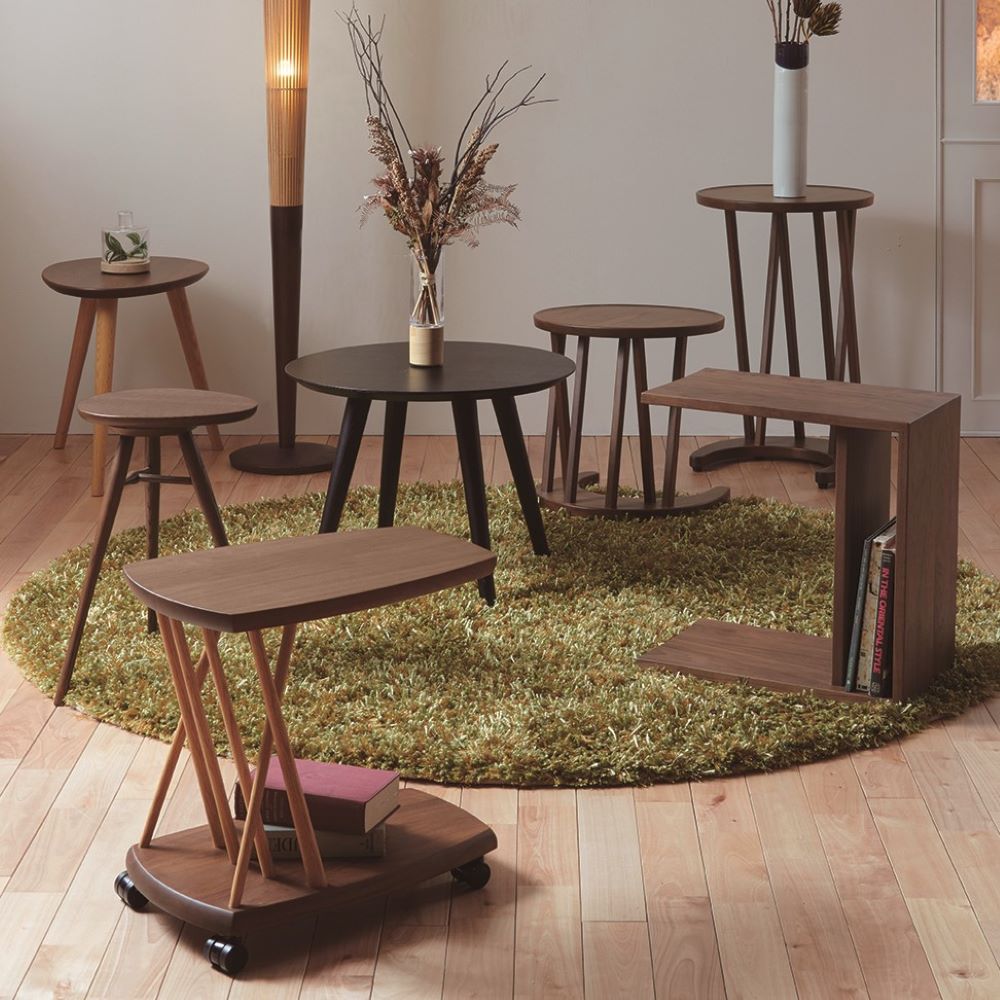 SELECTION エッグテーブル JLT89K(ウォールナット+オーク) – 柏木工