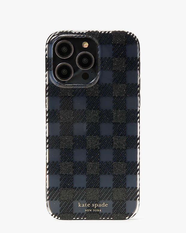 Sam Icon Glitter Gingham I Phone 14 Pro Max Case | Kate Spade FR