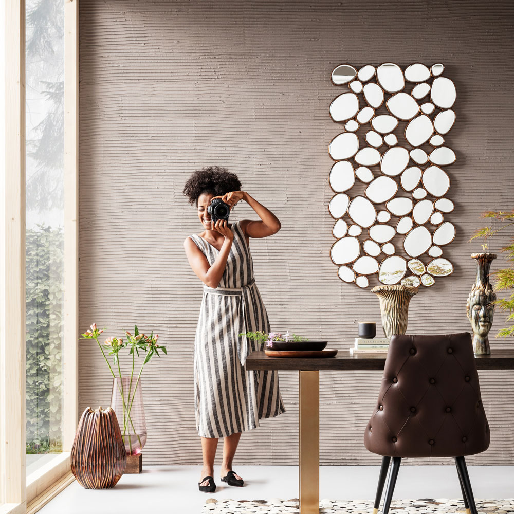 廃番】ウォータードロップコッパー135x78cm ミラー - ミラー・鏡の通販