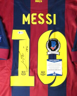 Barcelona Home Shirt CL Final 2015 Signed by Lionel Messi (Incl