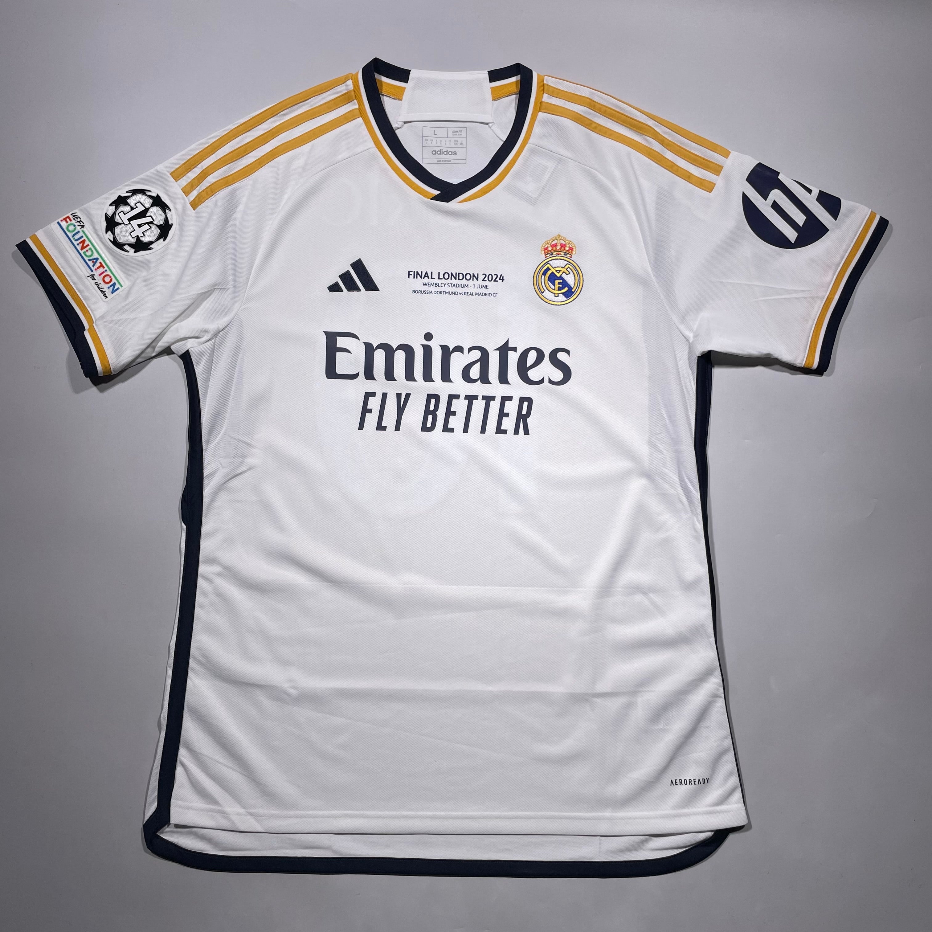 Official #10 Modric 23/24 Real Madrid Home Stadium Shirt Champions