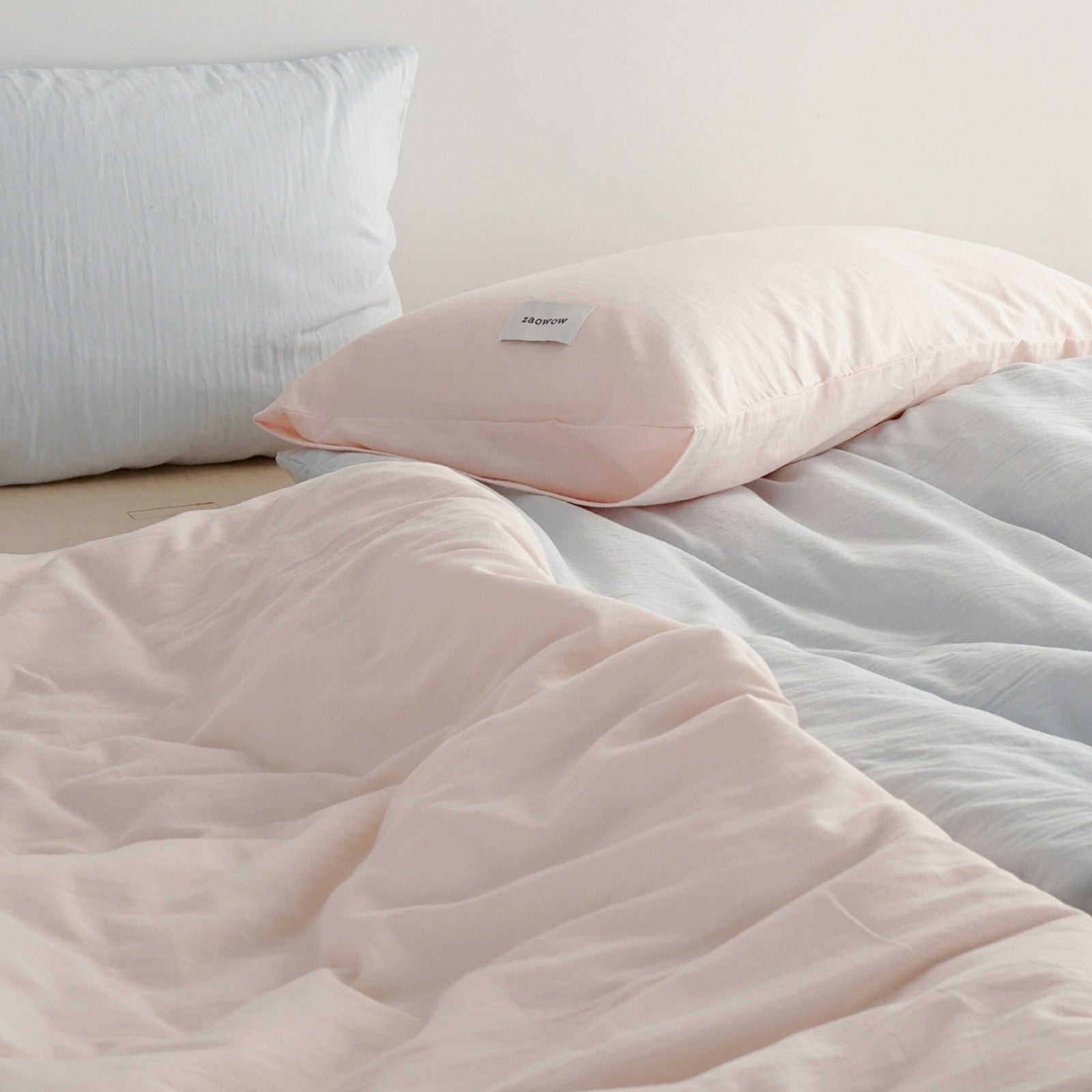 シングル布団カバー枕カバーセット ライトピンク– kocol