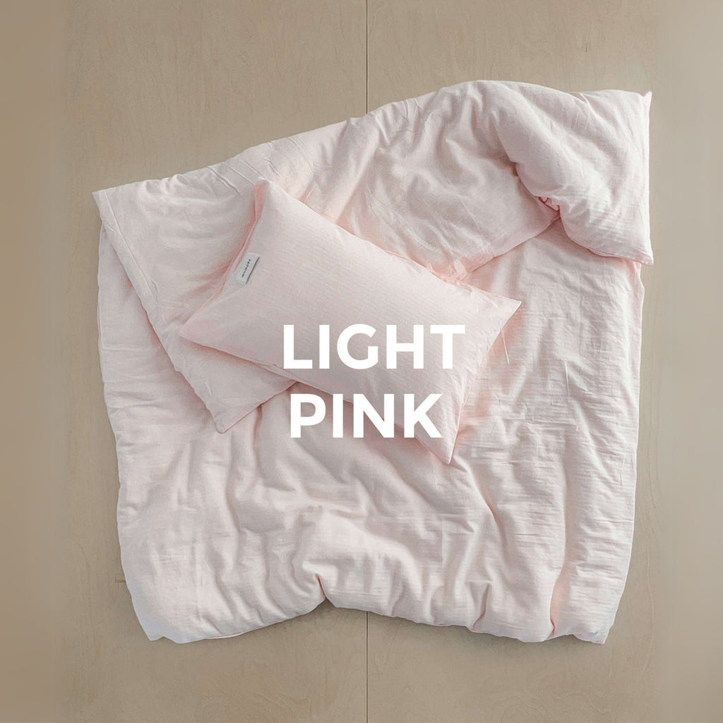 シングル布団カバー枕カバーセット ライトピンク– kocol