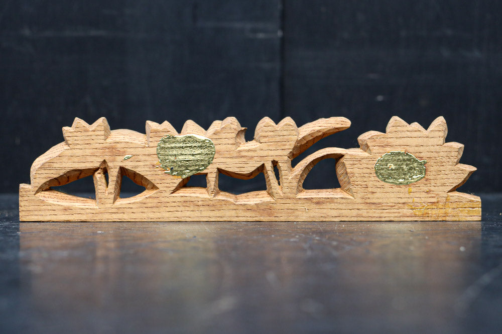 蓮の美しいシルエットを描いた彫刻飾り DC8351ab 在庫(a:1 b:0)枚 – 古