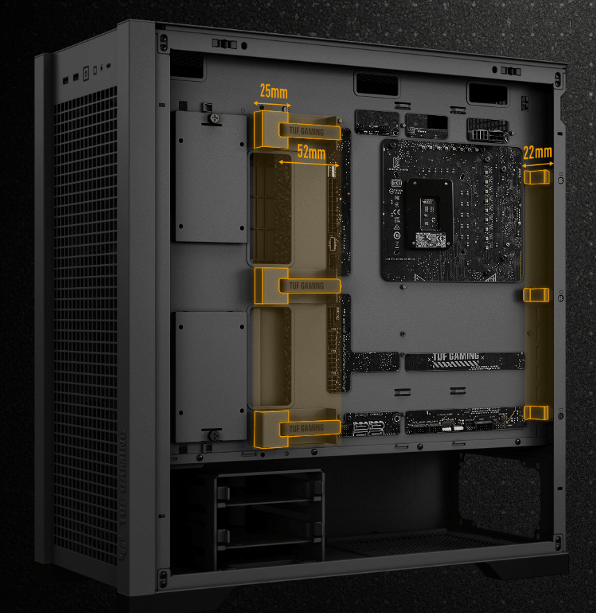 PCケース][TUF Gaming GT302 ARGB] ケーブルクリップの取り外し方法