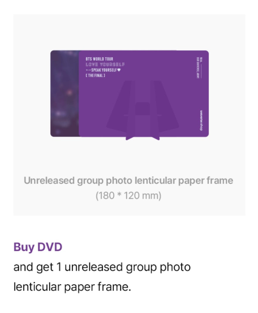 BTS] World Tour Love Yourself : Speak Yourself (The Final) : DVD