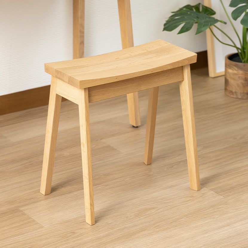 カリモク】幅43.5cm 木製 スツール 日本製 天然木 オーク材 補助椅子
