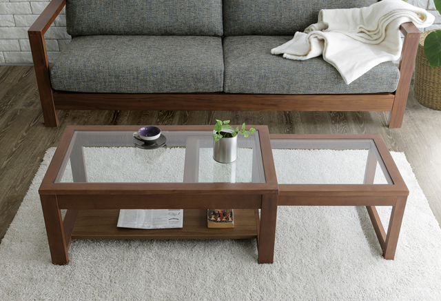 Olivia 伸長式センターテーブル 幅900-1400