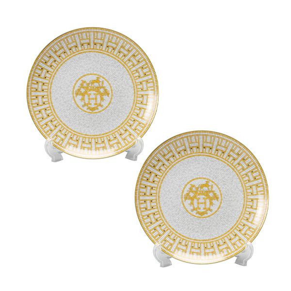 エルメス（HERMES） モザイク ヴァンキャトル デザートプレート 21cm