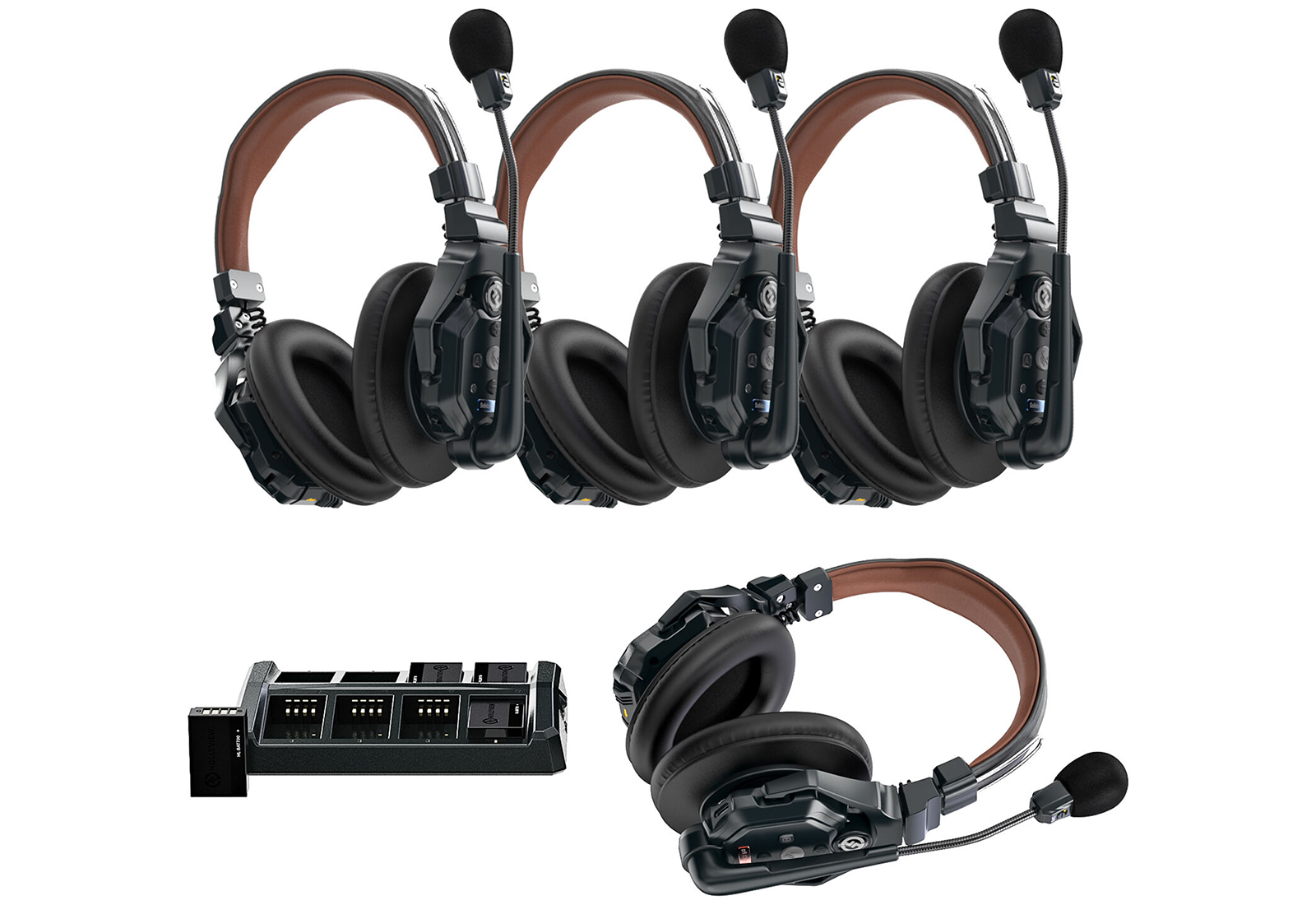 Rent a Hollyland Solidcom C1 Pro-4S Intercom 4 Dual-Ear Headsets