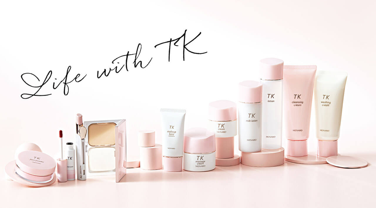 スキンケアもメイクも、一日中「TK」で心地よく。喜びあふれるキレイ