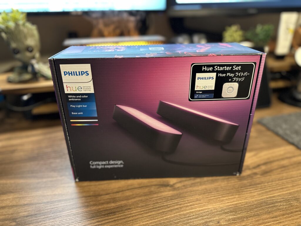 PHILIPS Hue「Play ライトバー」レビュー！映像や音に合わせて色が変化