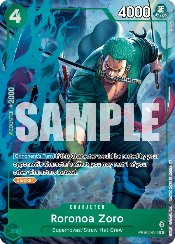 Roronoa Zoro (PRB02-006) • One Piece Card The Best Vol.2