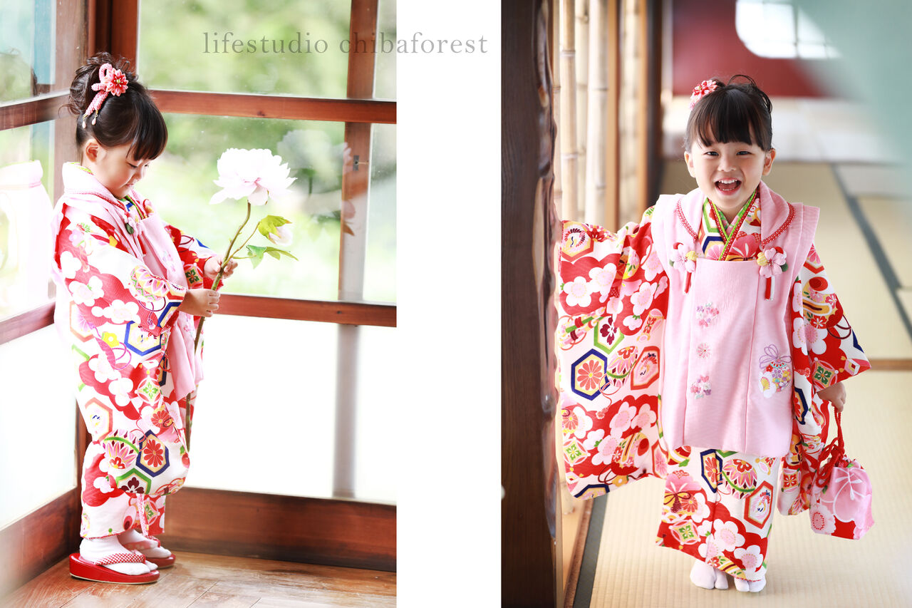 おしゃれな千葉フォトスタジオで撮影！七五三3歳着物「ライフスタジオ
