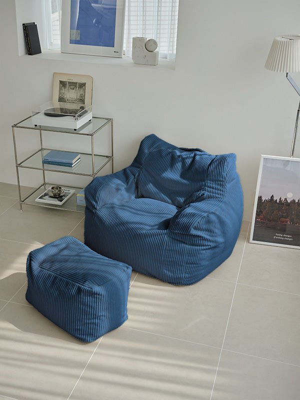 LOOSY ビーズオットマン 付替カバー Navy｜スツール おしゃれ