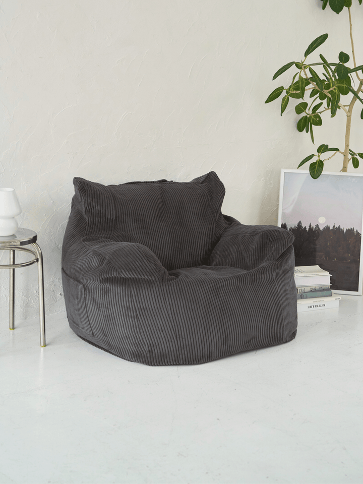 LOOSY 1人掛けビーズソファ Charcoal｜1人用ソファ おしゃれ