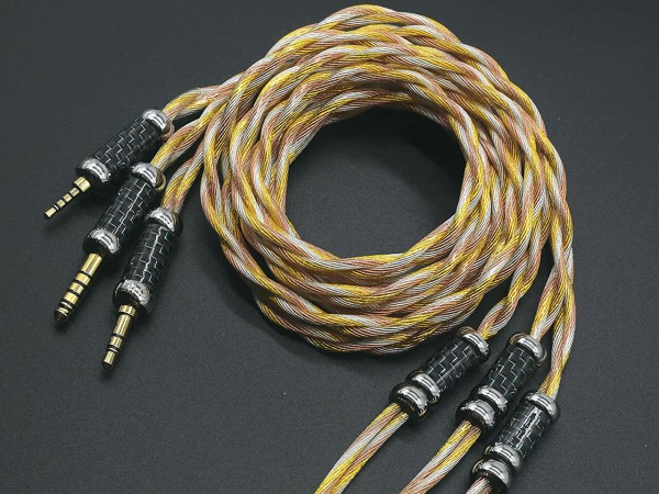 JSHiFi Sasori」 金メッキ&銀メッキ&無酸素銅ミックスLitz線ケーブル