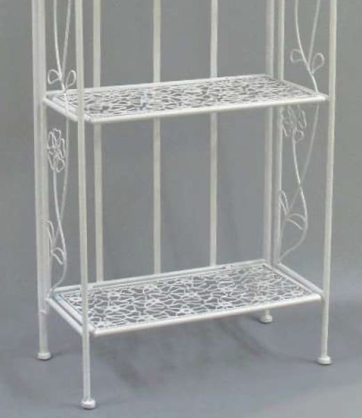 輸入家具 シェルフ アイアン ラック 3段 ホワイト 白 プランター